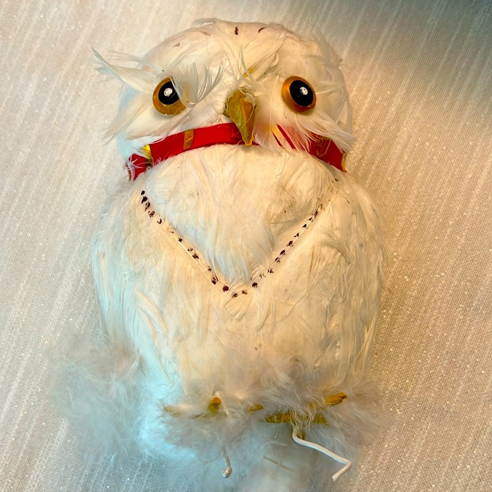 Hedwig Owl With Wire Harry Potter 2001 Rare Costume Accessory